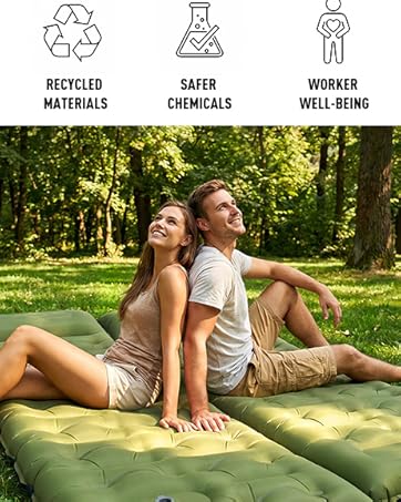 Camping Sleeping Pad,5.9 Inch Thick Camping Mat with Built in Pillow and Foot Pump