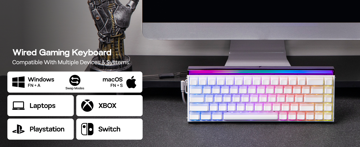 Wired Magnetic Gaming Keyboard