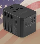 International Power Plug Adapter, Unidapt Universal Travel Adapter with 3 USB C and 2 USB A Ports...