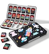 Switch Game Case for 24 Cards – Switch Game Card Case Holder, Switch Games Case with Magnetic Clo...