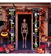 OHOME Halloween Decorations - Trick or Treat Porch Banner for Indoor Outdoor Outside | Halloween ...