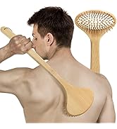 Bamboo Oversize Curved Back Scratcher - Large 104 Wooden Points Provide Instant Itch Relief, Curv...