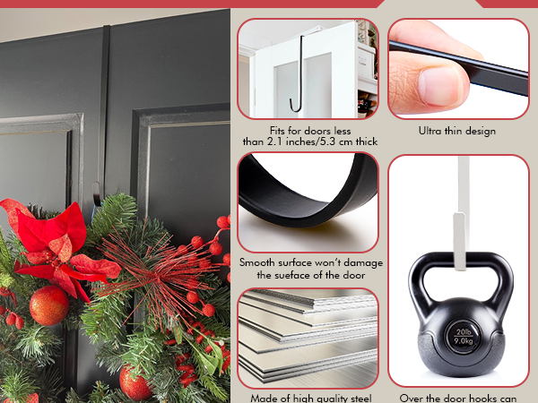 12 in Wreath Hanger White Wreath Hangers for Front Door Wreaths Hangers Hook Over The Door Hook