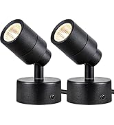 SUNVIE 2 Pack LED 120V SpotLights Indoor, 3W Up Lights Floor Spotlight, 3000K Uplights Indoor Acc...