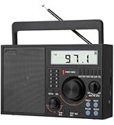 Portable AM FM SW Bluetoth Radio with Alarm Clock, LCD Display Transistor, Rechargeable Battery, ...