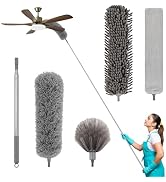 Wzxlj. Y Microfiber Feather Duster, 5PCS Telescopic Brush&amp;Duster Kit,Bendable &amp; Reusable Duster w...