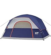 CAMPROS CP Tent 4 Person Camping Tents, Waterproof Windproof Family Dome Tent with Rainfly, Large...