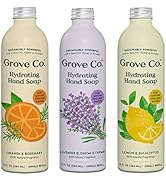 Grove Co. Hydrating Gel Hand Soap Refills (3 x 13 Fl Oz) Plastic-Free Liquid Hands Cleaner Refill...