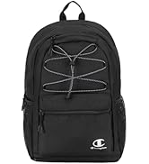 Champion Kids' Bungee Backpack with Padded Straps, Water Bottle Pocket, Carry Handle for Daily Us...