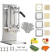 POWLAB 4in1 Commercial Manual French Fry Cutter - Stainless Steel Chopper Vegetable and Lemon Pot...