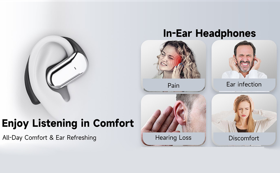 Open Ear Clip Wireless Earbuds