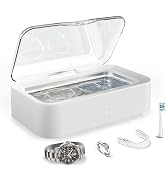 Ultrasonic Jewelry Cleaner, Electric Glasses Cleaner Machine for Watches, Sliver Ring, Earring, C...