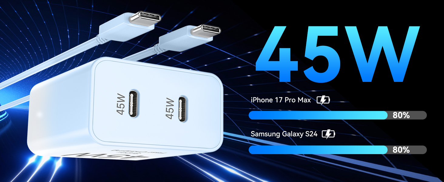 45w usb c charger block