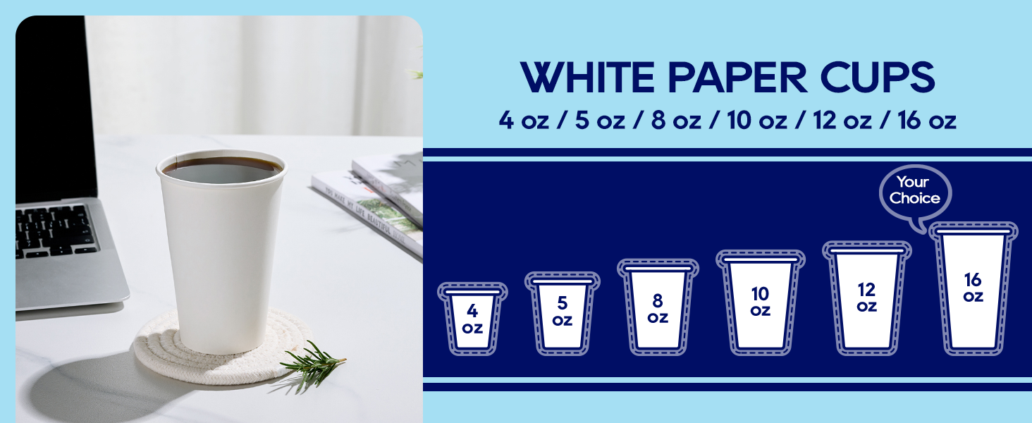 white paper cups