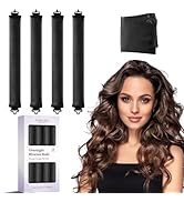 Heatless Curls Overnight Blowout Rods - 4 Pcs Hair Curlers to Sleep In,Jumbo Curling Velvet,Hair ...