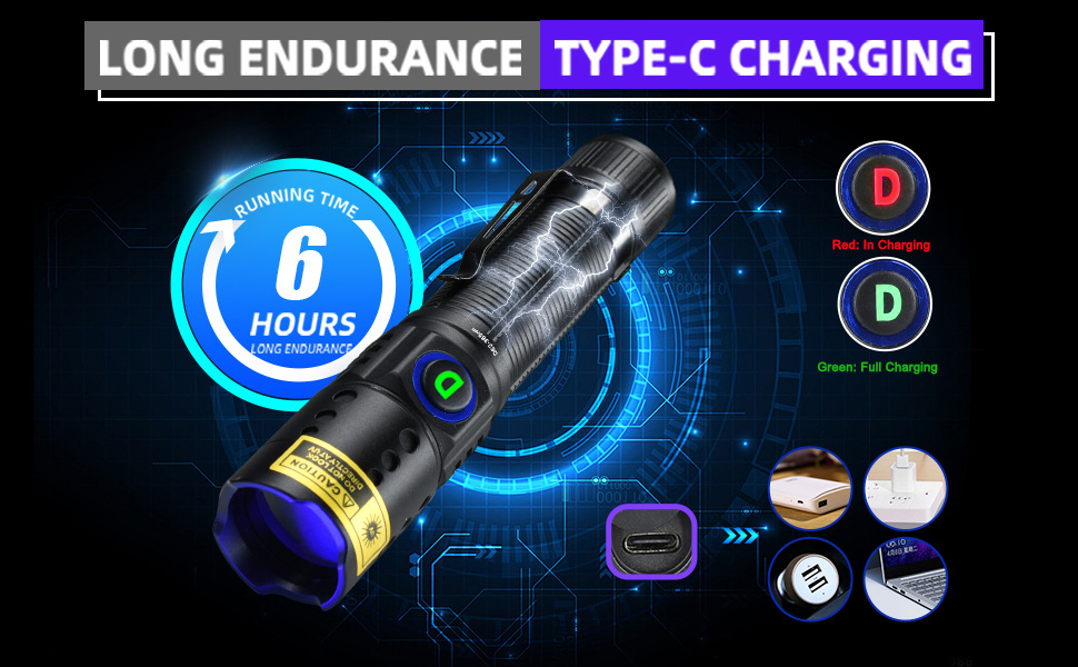 UV Flashlight Blacklight