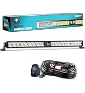 Nilight LED Light Bar 22inch 19LED Single Row Spot LED Lights Screw-Less Night Vision Off Road Li...
