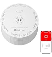 HEIMAN Smart Carbon Monoxide Detector, Wi-Fi Nano CO Alarm, ETL Listed Real-Time Push Notificatio...