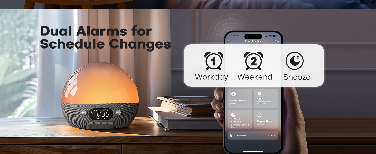 Dekala RESTON SUNRISE ALARM CLOCK5