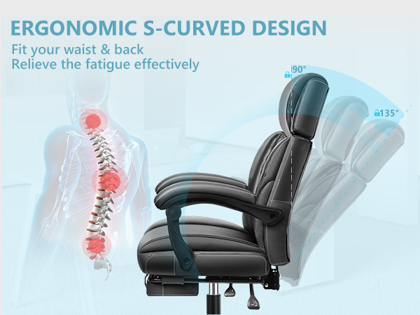 office chair with footrest