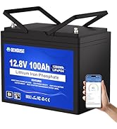 DC HOUSE 12V 100Ah LiFePO4 Lithium Battery, Bluetooth &amp; Low Temp Cut-Off, Group 31 Lithium Batter...