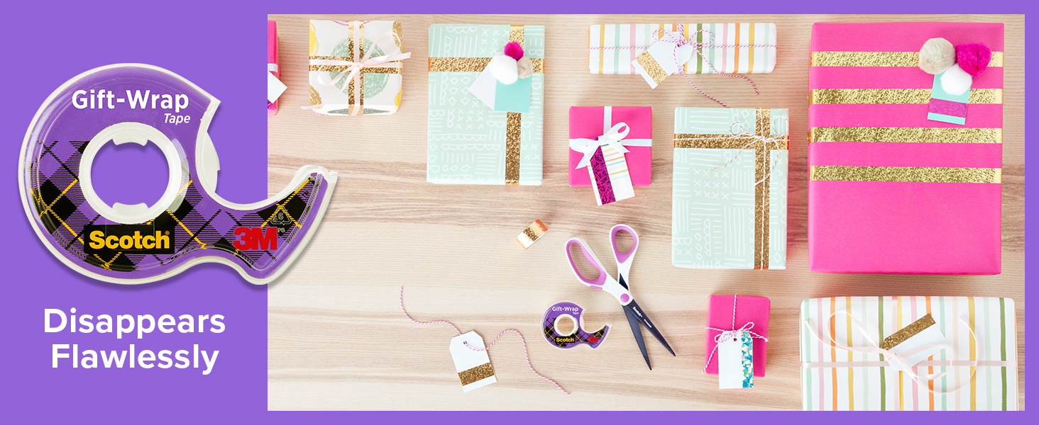 Scotch Gift-Wrap Tape Disappears Flawlessly