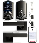 Veise VE017-B Fingerprint Smart Lock for Front Door, App Control, 7-in-1 Keyless Entry Deadbolt w...