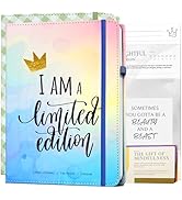 MESMOS A5 Vegan Leather Lined Journal for Women, Inspirational and Cute Writing Leather Journals ...