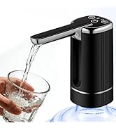 Water Dispenser Pump for 2-5 Gallon Water Bottles, USB Type-C Rechargeable with 1200mAh Battery, ...