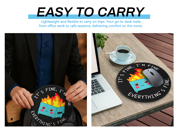 Easy to carry travel mouse pad