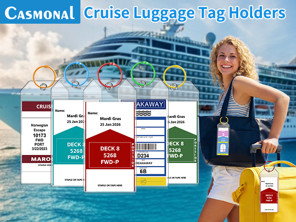 CASMONAL Large Size Cruise Luggage Tag Holders
