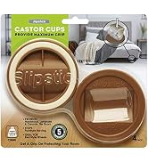 Slipstick CB840 3-1/4 Inch Bed Roller / Furniture Wheel Gripper Caster Cups (Set of 4) Caramel Co...