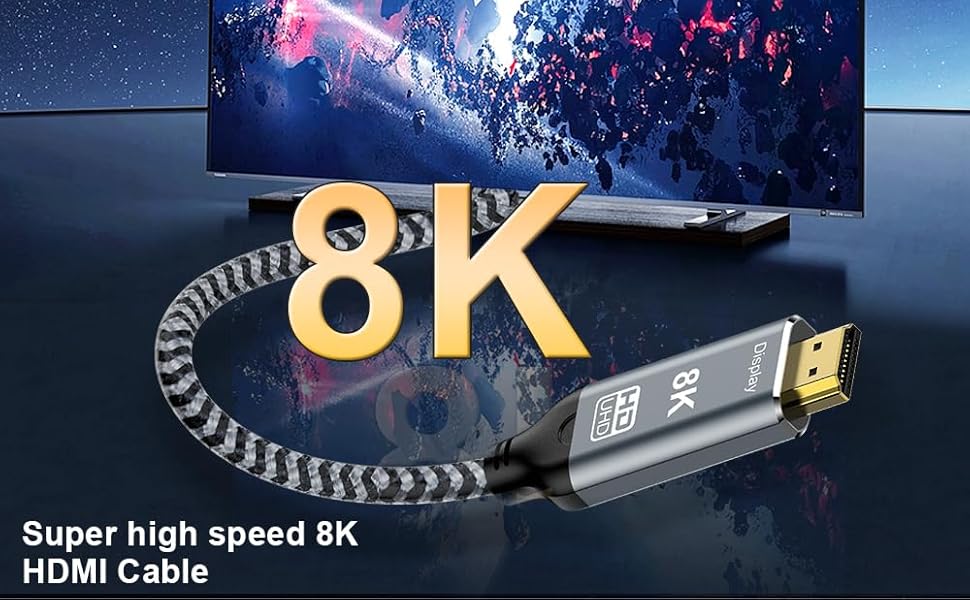 chenlenic usb c to hdmi 8K cable with thunderbolt 5 4 to hdmi cable typec to hdmi2.1 cable hdr cable