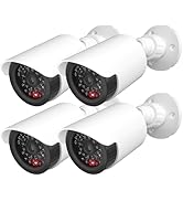 WALI Dummy Fake Simulated Surveillance Security CCTV Dome Camera Indoor Outdoor with One LED Ligh...