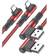 sweguard iPhone 17 Charger USB to Type C Cable 90 Degree [2-Pack,3.3FT] Fast Charging Cord for iP...