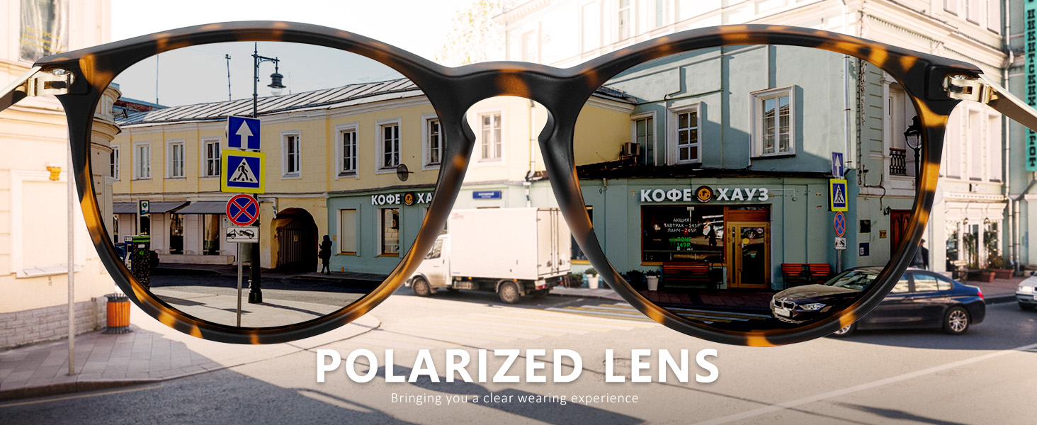 CHBP Sunglasses Womens Men Polarized UV Protection Trendy Vintage Retro Round Mirrored Lens