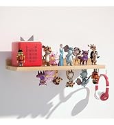 for Tonies Shelf Magnetic - Tonies Figure Organizer for Kids Room, Wooden Magnetic Display Shelf ...