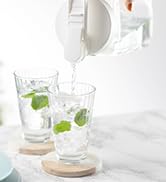 Lustroware SlideServe Slim Airtight Pitcher - 2.1L (70oz), Heat Resistant, BPA-Free SAN Plastic, ...