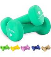 Yes4All Neoprene Coated Dumbbell Hand Weight Sets of 2 - Multiple Weight Options with 15 Colors, ...