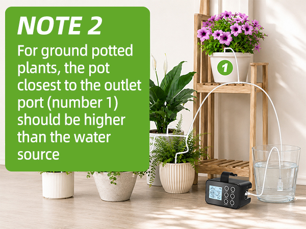 automatic watering system for potted plants