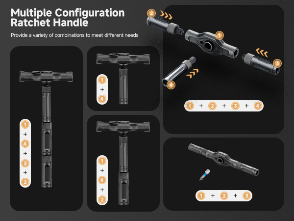 24 in 1 magnetic ratchet screwdriver set