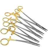 TC Premium German Mayo Hegar Needle Holder Driver with Tungsten Carbide Inserts and Gold Rings wi...