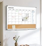 Dry Erase Calendar Board for Wal 24x18 Magnetic Whiteboard Calendar Double-Sided