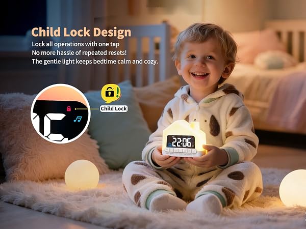 Azxb Alarm Clock for Kids with White Noise Sleep Aid