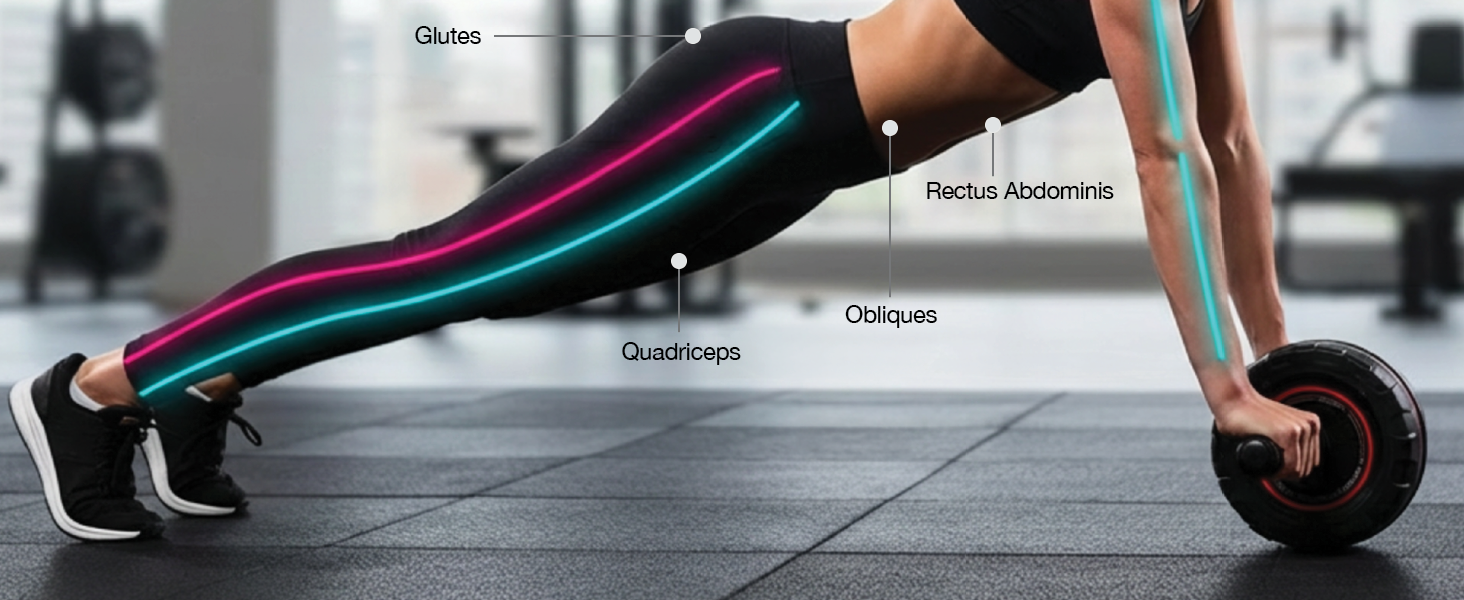 Ab Roller Wheel for Abs Workout - Core Strength Training Equipment for Home Gym