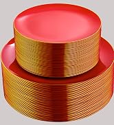 red plastic plates