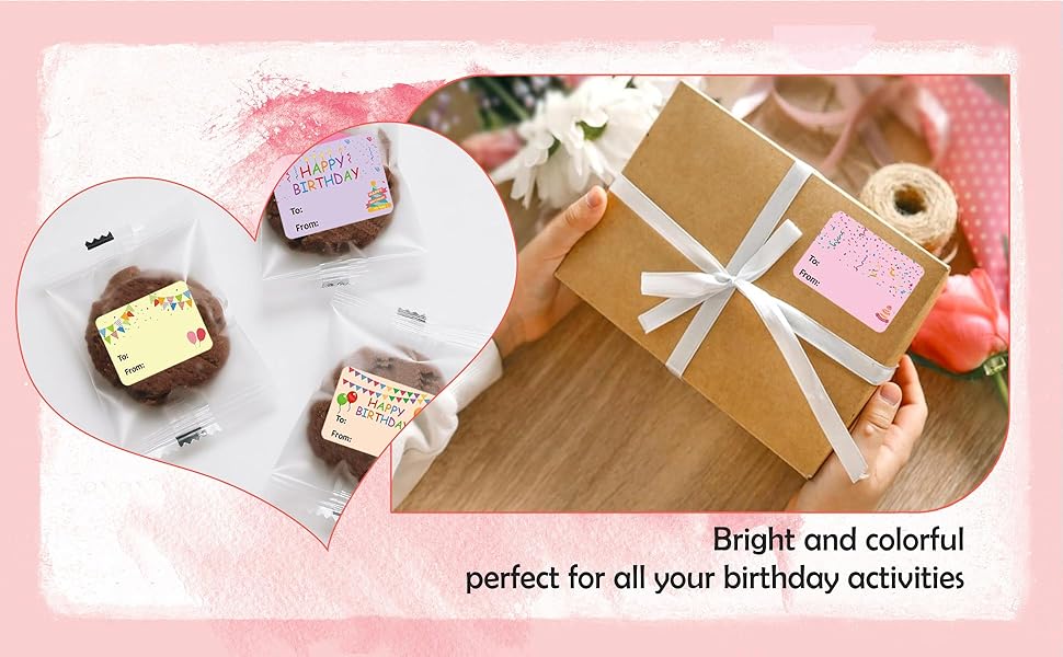 Happy Birthday Gift Tags Name Tags Stickers