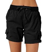 Dokotoo Womens Summer Shorts Relaxed Fit High Waist Casual 4 Pocketed 2026 Hiking Cargo Shorts Ou...