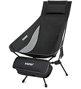 G4Free Folding Lightweight Camp Chair High Back Camping Chair Backpacking Chair Heavy Duty 330lbs...