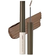 PERIPERA Speedy Skinny Brow Mascara (02 DARK BROWN), Tinted Eyebrow Mascara with Slim Precision B...